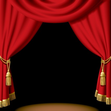 red_stage_curtain_vector_287208